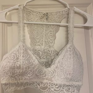 White lace bralette